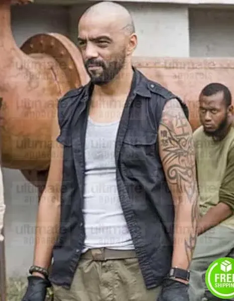 THE WALKING DEAD MIKE SEAL (GARY) BLACK COTTON VEST THE WALKING DEAD MIKE SEAL (GARY) BLACK COTTON VEST