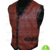 THE WARRIORS MICHAEL BECK (SWAN) BROWN LEATHER VEST THE WARRIORS MICHAEL BECK (SWAN) BROWN LEATHER VEST