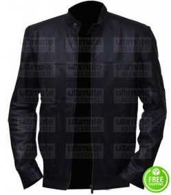 THIS MEANS WAR TOM HARDY (TUCK HENSON) BLACK LEATHER JACKET