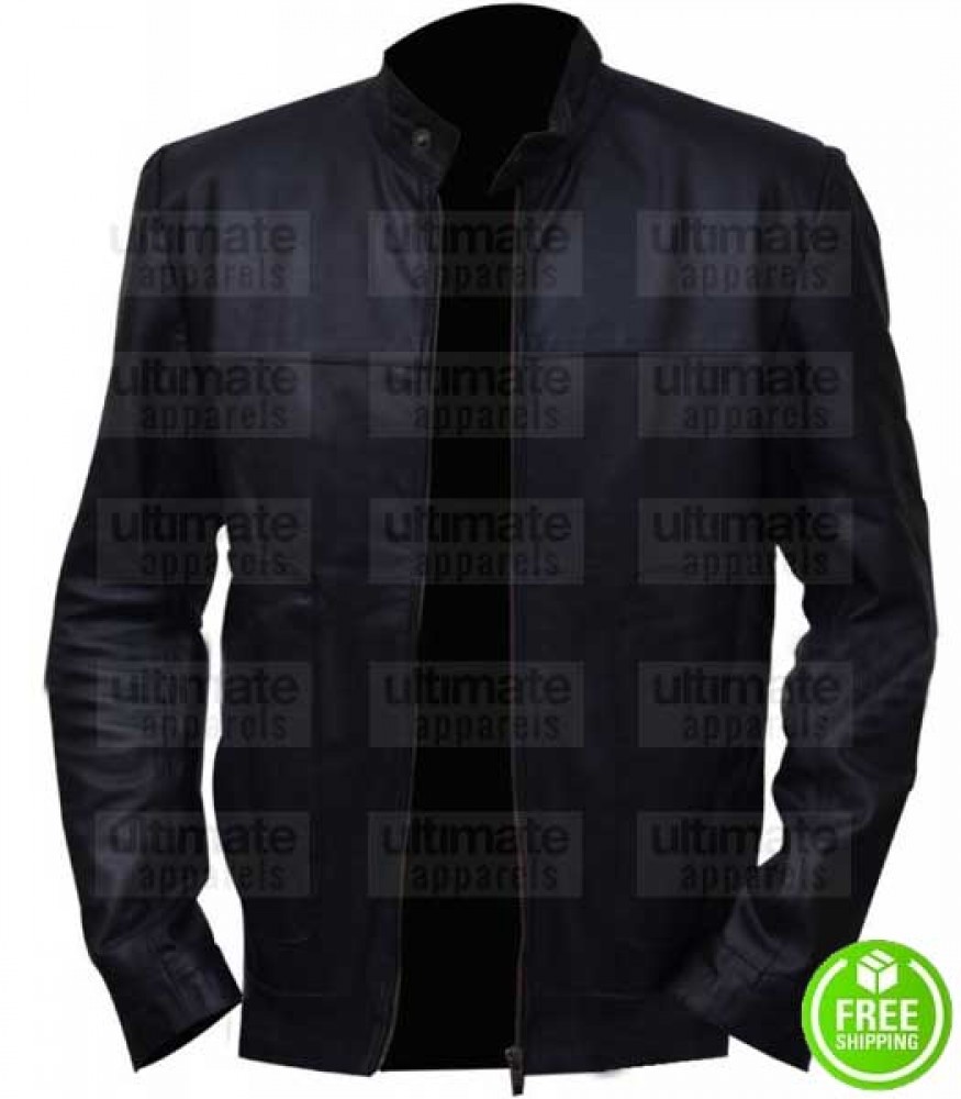 THIS MEANS WAR TOM HARDY (TUCK HENSON) BLACK LEATHER JACKET