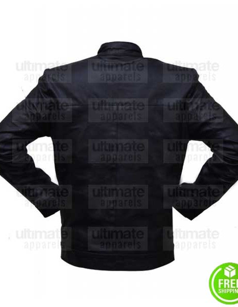 THIS MEANS WAR TOM HARDY (TUCK HENSON) BLACK LEATHER JACKET