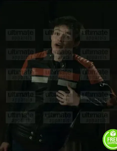 TITANS CURRAN WALTERS (JASON TODD) BLACK LEATHER JACKET TITANS CURRAN WALTERS (JASON TODD) BLACK LEATHER JACKET