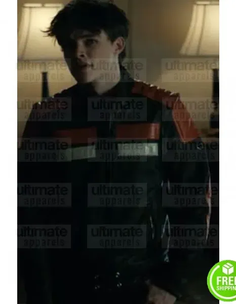 TITANS CURRAN WALTERS (JASON TODD) BLACK LEATHER JACKET TITANS CURRAN WALTERS (JASON TODD) BLACK LEATHER JACKET