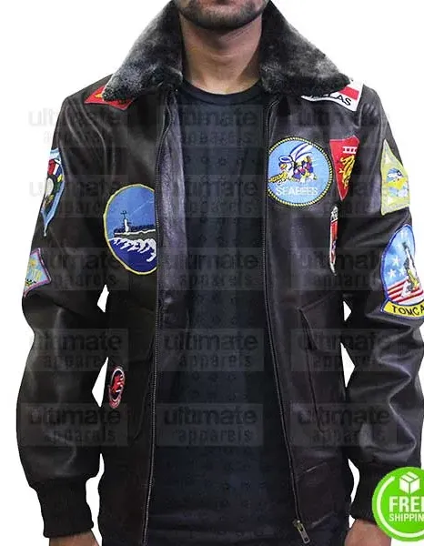 Top Gun Tom Cruise Bomber Replica Aviator Flight Jacket Top Gun Tom Cruise Bomber Replica Aviator Flight Jacket