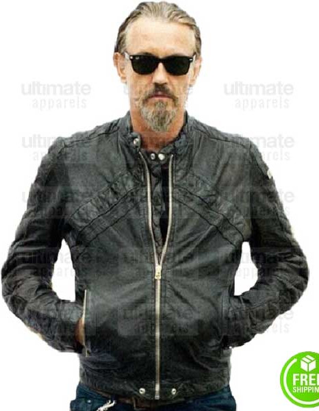 SONS OF ANARCHY TOMMY FLANAGAN BLACK JACKET SONS OF ANARCHY TOMMY FLANAGAN BLACK JACKET