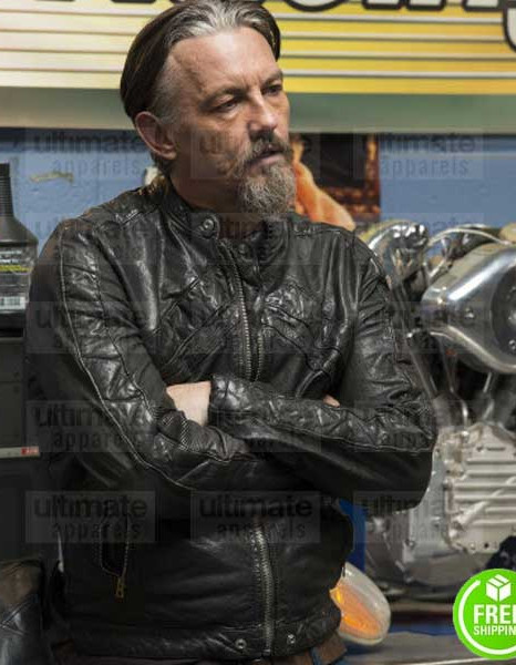 SONS OF ANARCHY TOMMY FLANAGAN BLACK JACKET SONS OF ANARCHY TOMMY FLANAGAN BLACK JACKET