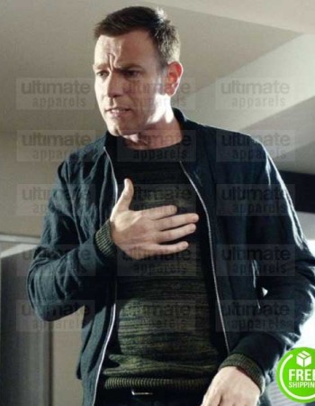 T2 TRAINSPOTTING EWAN MCGREGOR (RENTON) BLACK COTTON JACKET