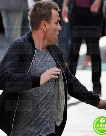 T2 TRAINSPOTTING EWAN MCGREGOR (RENTON) BLACK COTTON JACKET T2 TRAINSPOTTING EWAN MCGREGOR (RENTON) BLACK COTTON JACKET