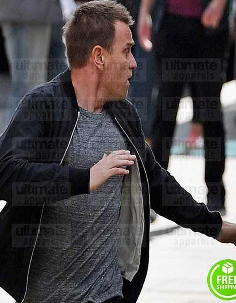 T2 TRAINSPOTTING EWAN MCGREGOR (RENTON) BLACK COTTON JACKET T2 TRAINSPOTTING EWAN MCGREGOR (RENTON) BLACK COTTON JACKET