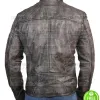 CAFE RACER TRIPLE STITCHED BLACK DISTRESSED LEATHER JACKET CAFE RACER TRIPLE STITCHED BLACK DISTRESSED LEATHER JACKET