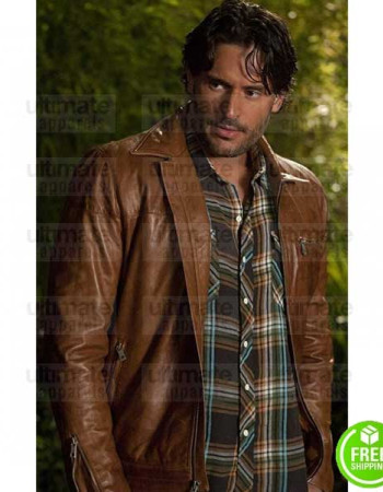 TRUE BLOOD JOE MANGANIELLO (ALCIDE HERVEAUX) BROWN LEATHER JACKET