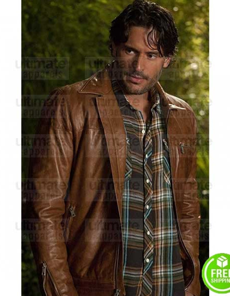 TRUE BLOOD JOE MANGANIELLO (ALCIDE HERVEAUX) BROWN LEATHER JACKET