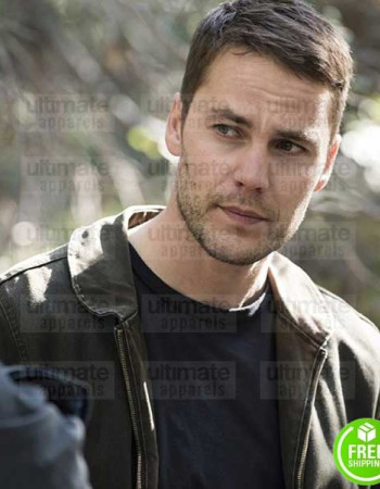TRUE DETECTIVE TAYLOR KITSCH (PAUL WOODRUGH) GREEN COTTON JACKET