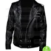 MEN'S VEGAN BLACK LEATHER BIKER JACKET MEN'S VEGAN BLACK LEATHER BIKER JACKET