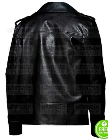 MEN'S VEGAN BLACK LEATHER BIKER JACKET