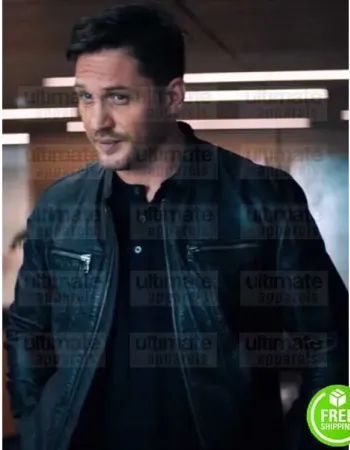 VENOM TOM HARDY (EDDIE BROCK) BLACK LEATHER JACKET
