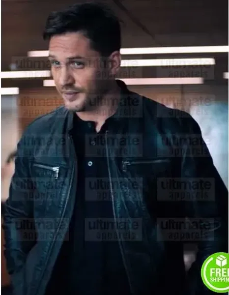 VENOM TOM HARDY (EDDIE BROCK) BLACK LEATHER JACKET
