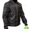 SLIM FIT VINTAGE BROWN LEATHER BOMBER JACKET