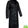 WW2 GERMAN BLACK LEATHER TRENCH COAT