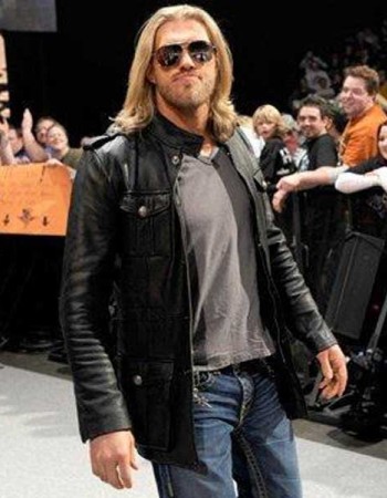 WWE EDGE WRESTLER BLACK LEATHER JACKET