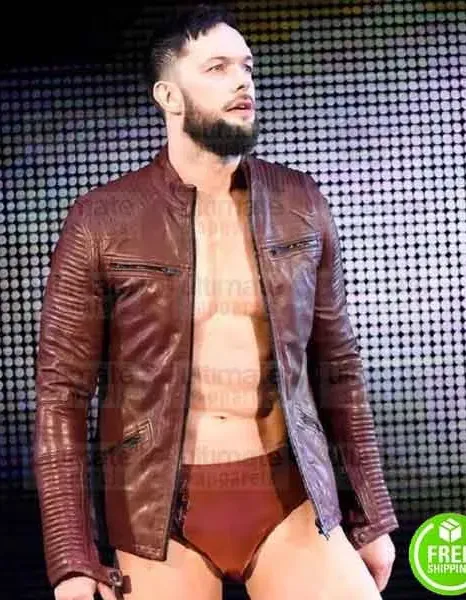 FINN BALOR WWE BROWN LEATHER JACKET FINN BALOR WWE BROWN LEATHER JACKET