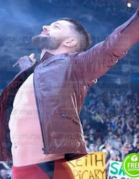 FINN BALOR WWE BROWN LEATHER JACKET FINN BALOR WWE BROWN LEATHER JACKET