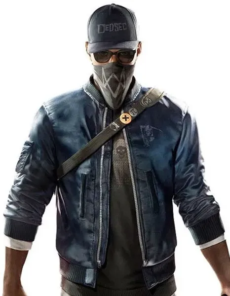 WATCH DOGS 2 MARCUS HOLLOWAY BOMBER LEATHER JACKET WATCH DOGS 2 MARCUS HOLLOWAY BOMBER LEATHER JACKET