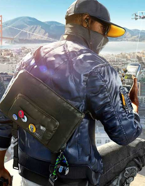 WATCH DOGS 2 MARCUS HOLLOWAY BOMBER LEATHER JACKET WATCH DOGS 2 MARCUS HOLLOWAY BOMBER LEATHER JACKET
