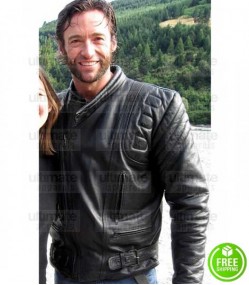 X-MEN HUGE JACKMAN (WOLVERINE) BLACK LEATHER JACKET