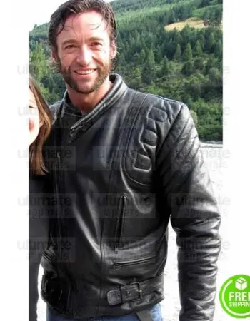 X-MEN HUGE JACKMAN (WOLVERINE) BLACK LEATHER JACKET X-MEN HUGE JACKMAN (WOLVERINE) BLACK LEATHER JACKET