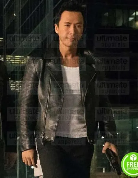 XXX RETURN OF XANDER CAGE DONNIE YEN (XIANG) BLACK LEATHER JACKET