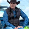 YELLOWSTONE KEVIN COSTNER (JOHN DUTTON) BROWN COTTON VEST
