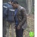 IZOMBIE MALCOLM GOODWIN (CLIVE BABINEAUX) BROWN LEATHER JACKET
