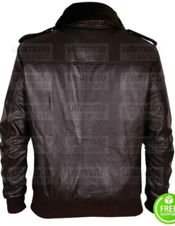 The Thing Kurt Russell Macready Dark Brown Bomber Jacket The Thing Kurt Russell Macready Dark Brown Bomber Jacket