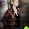ALCATRAZ SARAH JONES (DETECTIVE REBECCA) BROWN LEATHER JACKET