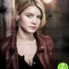 ALCATRAZ SARAH JONES (DETECTIVE REBECCA) BROWN LEATHER JACKET