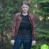 ALCATRAZ SARAH JONES (DETECTIVE REBECCA) BROWN LEATHER JACKET