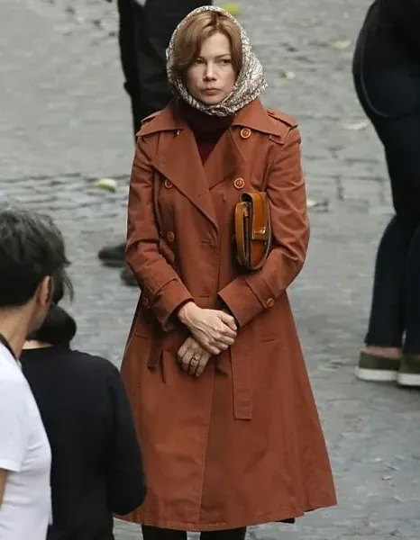 ALL THE MONEY IN THE WORLD MICHELLE WILLIAMS BROWN COAT