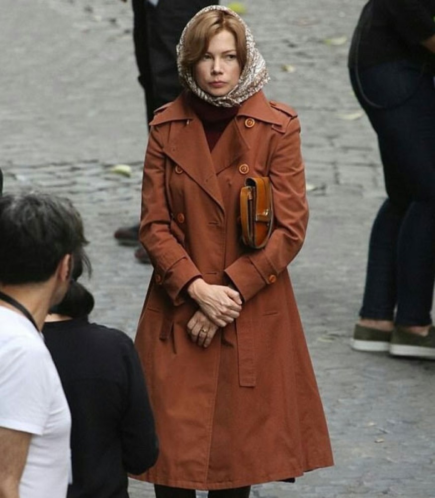 ALL THE MONEY IN THE WORLD MICHELLE WILLIAMS BROWN COAT
