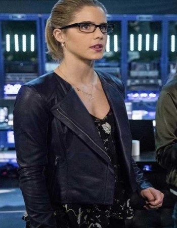 ARROW SEASON 5 EMILY BETT RICKARDS BLUE JACKET ARROW SEASON 5 EMILY BETT RICKARDS BLUE JACKET