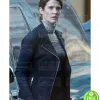 AVENGERS INFINITY WAR COBIE SMULDERS (MARIA HILL) BLACK SUEDE LEATHER JACKET