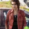 BATES MOTEL PALOMA KWIATKOWSKI (CODY BRENNAN) RED LEATHER JACKET BATES MOTEL PALOMA KWIATKOWSKI (CODY BRENNAN) RED LEATHER JACKET