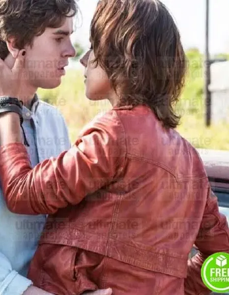 BATES MOTEL PALOMA KWIATKOWSKI (CODY BRENNAN) RED LEATHER JACKET BATES MOTEL PALOMA KWIATKOWSKI (CODY BRENNAN) RED LEATHER JACKET