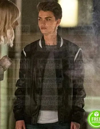 BATWOMAN RUBY ROSE (BATWOMAN) BLACK BOMBER LEATHER JACKET BATWOMAN RUBY ROSE (BATWOMAN) BLACK BOMBER LEATHER JACKET