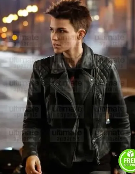BATWOMAN RUBY ROSE (BATWOMAN) BLACK LEATHER JACKET BATWOMAN RUBY ROSE (BATWOMAN) BLACK LEATHER JACKET