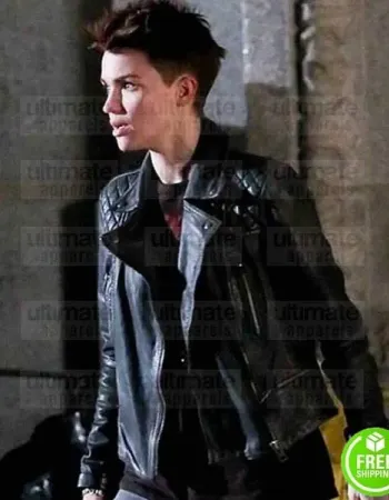 BATWOMAN RUBY ROSE (BATWOMAN) BLACK LEATHER JACKET