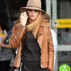 BLAKE LIVELY BROWN BIKER LEATHER JACKET BLAKE LIVELY BROWN BIKER LEATHER JACKET