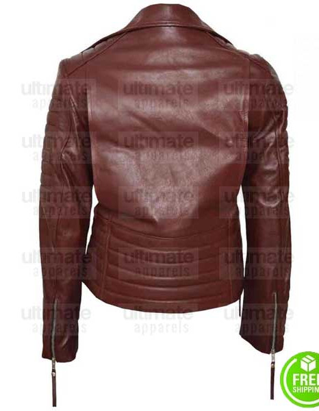 BROOKLYN NINE NINE STEPHANIE BEATRIZ BROWN BIKER JACKET BROOKLYN NINE NINE STEPHANIE BEATRIZ BROWN BIKER JACKET