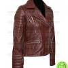 BROOKLYN NINE NINE STEPHANIE BEATRIZ BROWN BIKER JACKET BROOKLYN NINE NINE STEPHANIE BEATRIZ BROWN BIKER JACKET