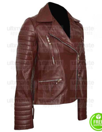 BROOKLYN NINE NINE STEPHANIE BEATRIZ BROWN BIKER JACKET BROOKLYN NINE NINE STEPHANIE BEATRIZ BROWN BIKER JACKET